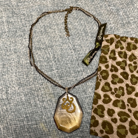 Brighton Jewelry - Brighton Shell Shimmer Pendant Mixed Metal Chain